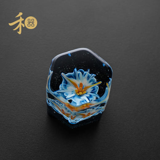 禾器花语·星悦盖置 手工花朵 盖托 玻璃创意摆件 茶道零配件 商品图10