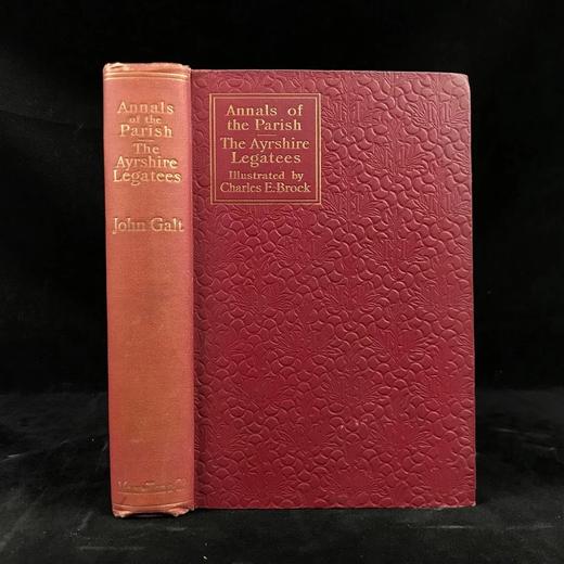 1895年 约翰·高尔特《教区编年史/艾尔郡的遗产受赠者》 CE布洛克数十幅插图 漆布精装32开 商品图0