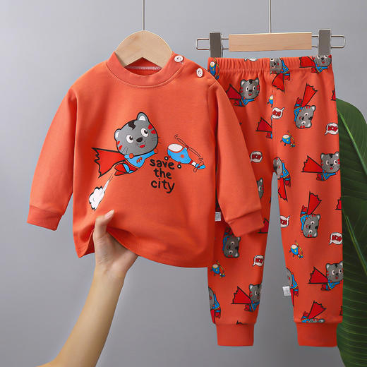 【卡通图案！增添童趣】儿童内衣套装纯棉秋季新款宝宝秋衣秋裤男童家居服全棉童装，细腻柔软，呵护孩子每一寸肌肤。ry 商品图8