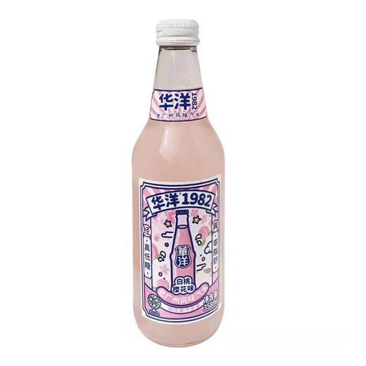 华洋 低糖1982白桃樱花味风味汽水 358ml/瓶 商品图0