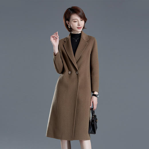 婚礼喜庆羊绒大衣红色结婚喜婆婆婚宴礼服2023年新款羊毛外套KQ-215116 商品图1