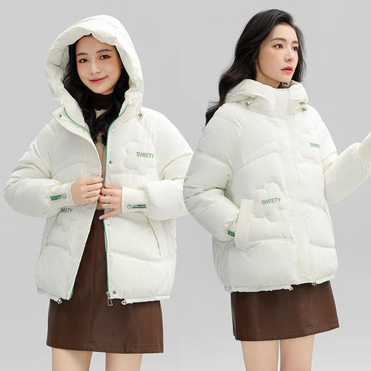 百媚生 连帽棉衣港风厚棉袄短款外套839 商品图3