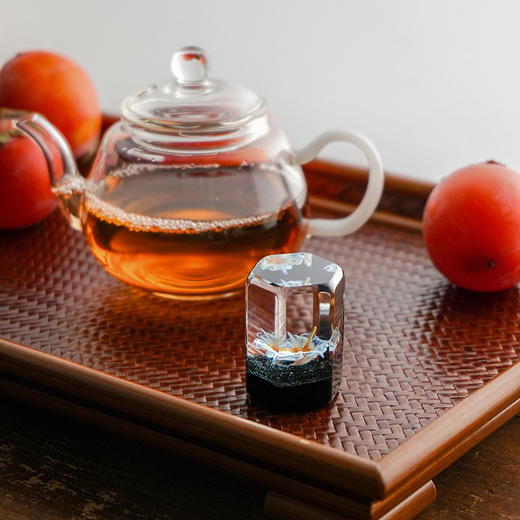 禾器花语·星悦盖置 手工花朵 盖托 玻璃创意摆件 茶道零配件 商品图11