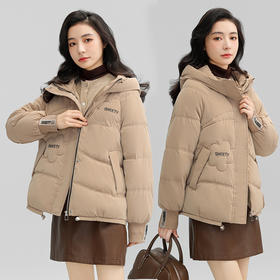百媚生 连帽棉衣港风厚棉袄短款外套839