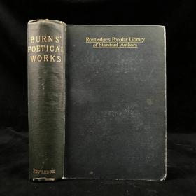 约19世纪后期 彭斯诗集 约近20幅插图 漆布精装大32开