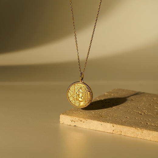 FOR DAYS S925银十二星座圆牌浮雕金币项链 商品图5