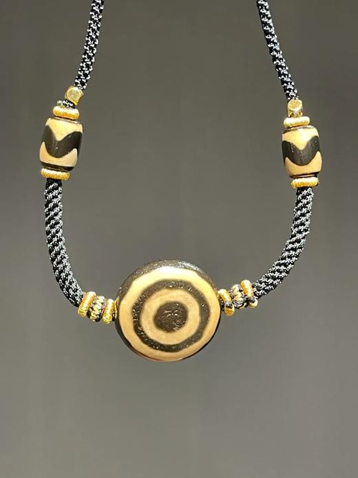 镶蚀羊眼纹板珠项链，顺丰包邮 商品图2