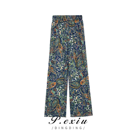 3-2潘依绣丁丁宠粉夏季薄款垂感宽松显高显瘦直筒休闲裤 WH23049 商品图0