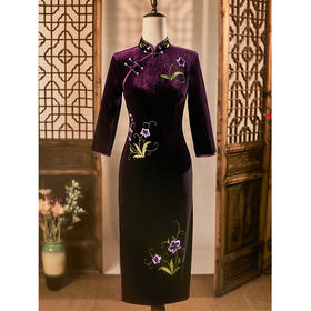 DXJ 百草年轻高贵旗袍裙