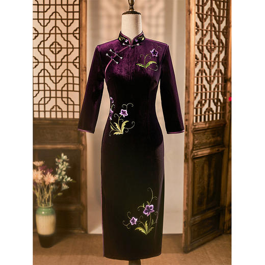 DXJ 百草年轻高贵旗袍裙 商品图0