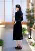 2023年新款冬款加厚韩国绒长款时尚显瘦复古高档旗袍裙SYG-706 商品缩略图1