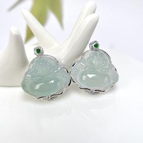 18K翡翠吊坠-豪镶全包佛公34*30