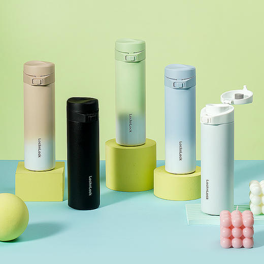 乐扣乐扣（LOCK&LOCK）云雾保温杯316不锈钢杯子渐变色水杯LHC3337 商品图0