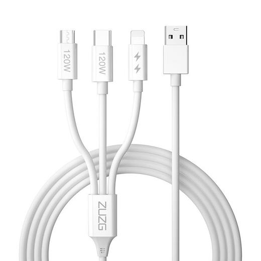 一拖三120w手机充电线适用安卓苹果type-c三合一6a超级快充数据线 商品图4