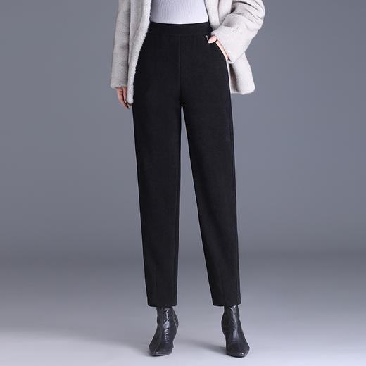 加绒保暖九分锥形裤，冬款松紧腰宽松休闲洋气加厚哈伦裤MYX-QQ6583 商品图0