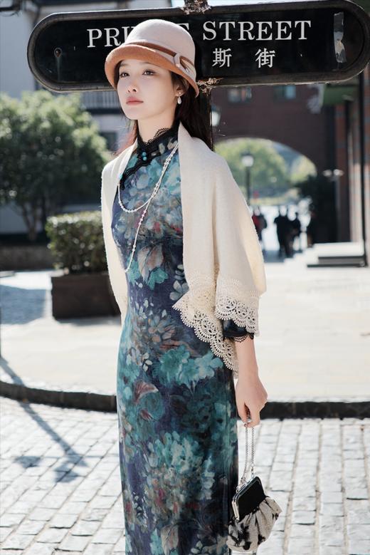 逸红颜周末小集市#旧时光的古典美人,蕾丝羊毛开衫/披肩/围巾『诗音』 商品图6