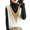 v领撞色背心马甲，针织宽松拼色百搭坎肩外搭毛衣外穿秋冬时尚拼色QH-GH3360 商品缩略图4