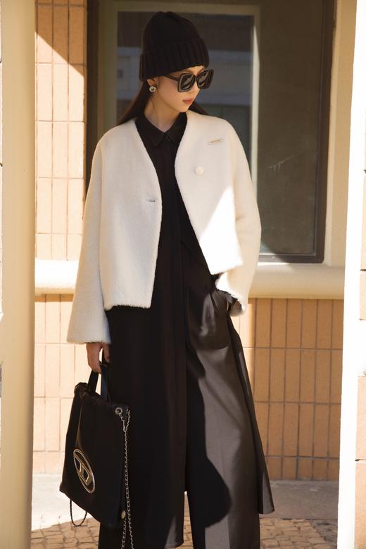 苏力羊驼毛短款外套 商品图6