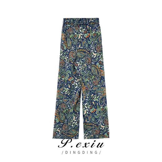 3-2潘依绣丁丁宠粉夏季薄款垂感宽松显高显瘦直筒休闲裤 WH23049 商品图1