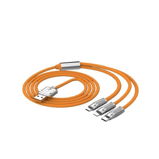 120W锌合金超级快充机客一拖三数据线三合一充电线适用于安卓苹果 商品图4