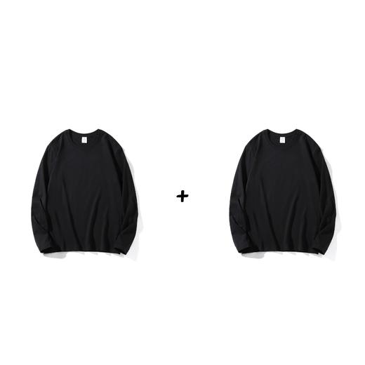 薛继业水墨猫230G重磅新疆长绒棉长袖 短袖白T恤纯男女圆领t桖 商品图9