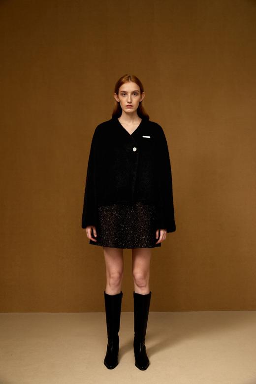 苏力羊驼毛短款外套 商品图0