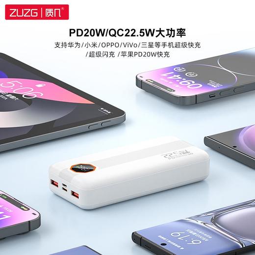 大容量20000超级快充充电宝 数显双向快充10000毫安移动电源 商品图1