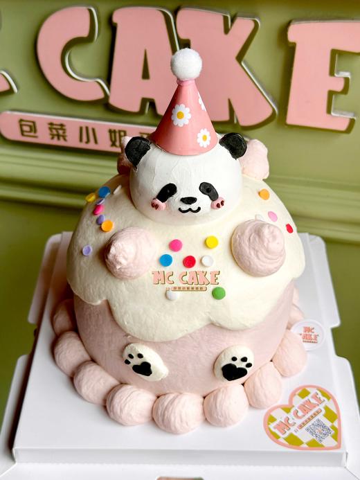 熊猫立体手绘裱花蛋糕 商品图0
