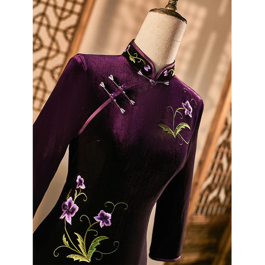 DXJ 百草年轻高贵旗袍裙 商品图4