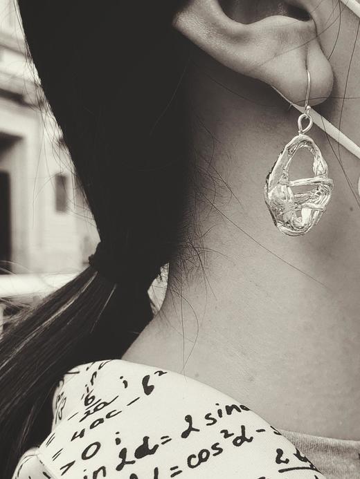 CHEZ BOQUE 梦之浮桥系列原创手工925银耳环《梦浮桥2号》 商品图3