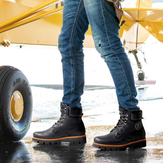 限时特价——西班牙原产羊毛款皮毛一体时尚超舒适男士皮靴MLC1黑色(超轻款 · 高品质纯天然羊毛内衬) 商品图5