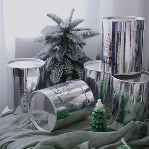 【圣诞花盒】圣诞小银桶3款可选/雪花款/圣诞树款 12*16cm 商品图6