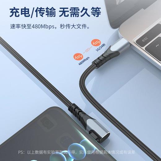 PD快充线30W 100W超级快充双type-c线适用华为手机笔记本MacBook 商品图2