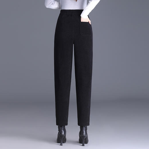 加绒保暖九分锥形裤，冬款松紧腰宽松休闲洋气加厚哈伦裤MYX-QQ6583 商品图2