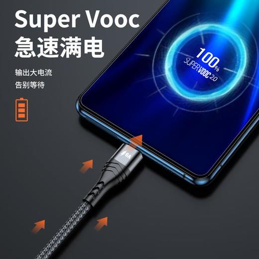 跨境PD100W一拖三6A超级快充数据线适用苹果type-c安卓全协议快充 商品图1