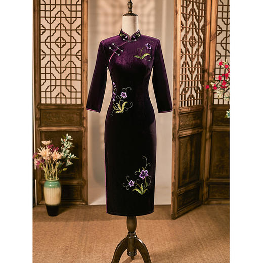 DXJ 百草年轻高贵旗袍裙 商品图6