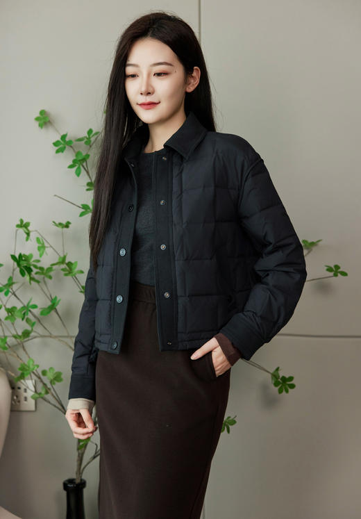 轻盈御寒翻领鹅绒服 商品图3