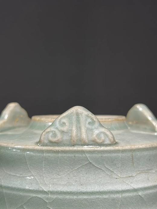 龙泉窑粉青釉奁式三足炉，顺丰包邮 商品图12