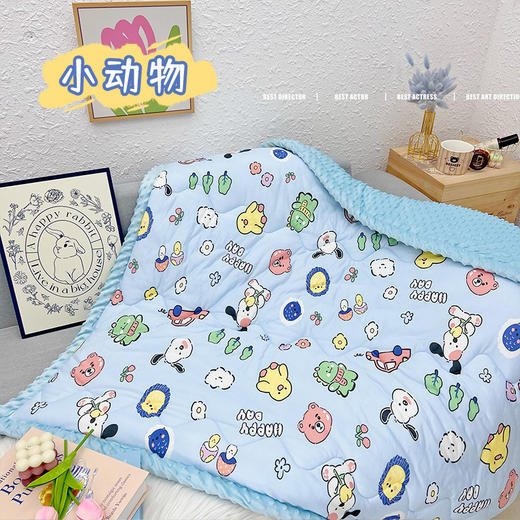 69/元【双面可用，多款颜色可选！】2023新款豆豆绒被子120*150cm被套新生婴儿宝宝幼儿园春秋四季通用毯聚，为宝宝带来温馨的睡眠体验。 商品图8