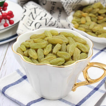 蜜之番 新疆吐鲁番特产 大颗粒绿宝石葡萄干750g提子干250g*3袋 商品图0