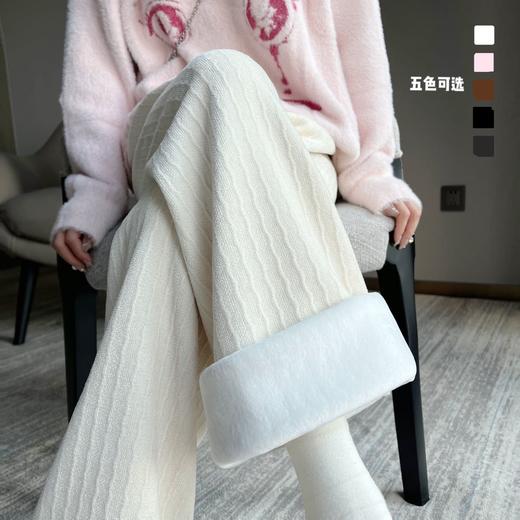 【YW】无忧购冬季加绒加厚抱抱绒奥利绒抗寒垂坠感宽松显瘦直筒甜筒裤 2289 -22106（截单后7天发货) 商品图3