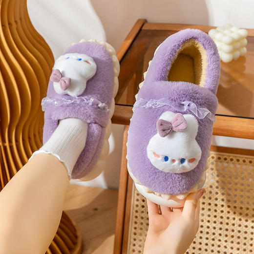 【贴心防滑设计！儿童棉拖鞋】冬季男女童加绒保防滑暖婴幼儿亲子宝宝居家包跟毛棉鞋，舒适的加绒设计，守护小脚，保暖从脚尖开始。ry 商品图5
