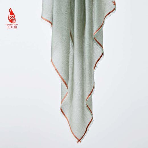 SAINTJOY/上久楷 羊绒围巾  披肩  人字纹清风淡雅边框方巾  FJS23053 商品图5