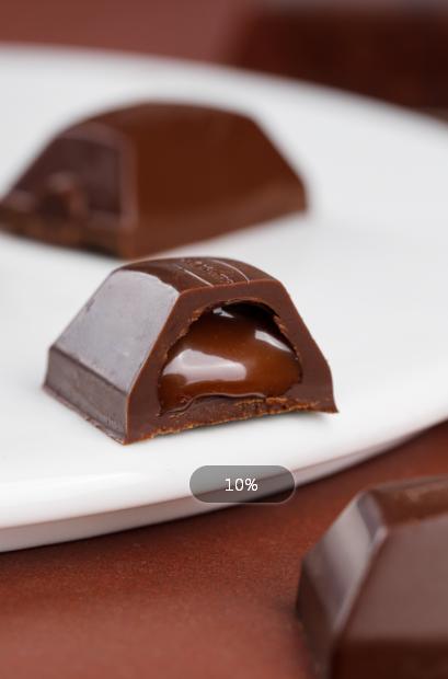 康美纳卡巧克力酱夹心黑巧克力200g 商品图1