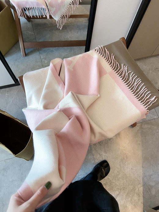 秋冬特惠💰140 爱马仕围巾 经典刺绣标志 商品图6