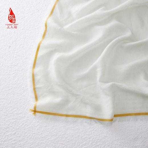 SAINTJOY/上久楷 羊绒围巾  披肩  人字纹清风淡雅边框方巾  FJS23053 商品图9
