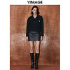 VIMAGE纬漫纪冬季新款高腰时尚包臀皮裙短裙半身裙V2006631 商品缩略图1