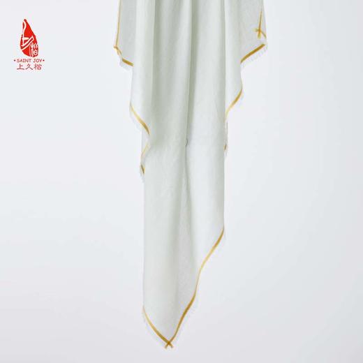 SAINTJOY/上久楷 羊绒围巾  披肩  人字纹清风淡雅边框方巾  FJS23053 商品图11