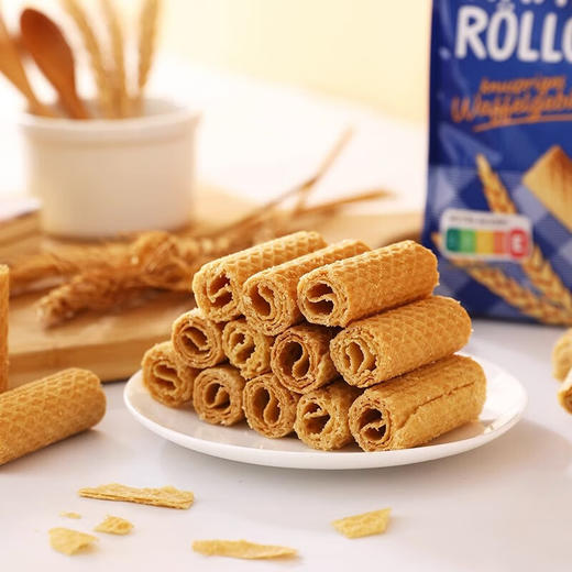 德国/奥地利JA!威化空心卷200g/榛子酱注心威化蛋卷400g 不油不腻一口香脆酥爽 050959/052519 商品图3