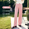 OLrain欧芮儿法式粉色休闲裤女秋季2023年新款高腰垂感直筒阔腿裤 商品缩略图3